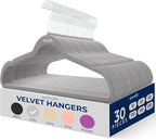 SereneLife 30 Pack Velvet Hangers – Non-Slip Clothes Hangers by SereneLife