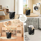 Black Gold Marble Laundry Basket, Modern Clothes Hamper, Oxford Cloth - Image 6