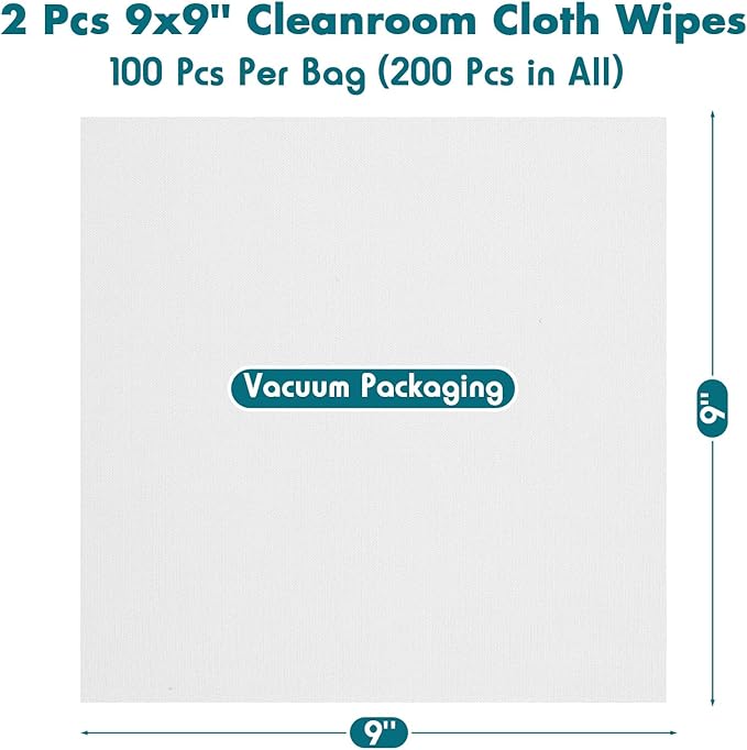 Cleanroom Cloth Wipes 9"x9" Microfiber Lint Free Cloth Disposable Clean Cloths - Image 5