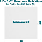 Cleanroom Cloth Wipes 9"x9" Microfiber Lint Free Cloth Disposable Clean Cloths - Image 5