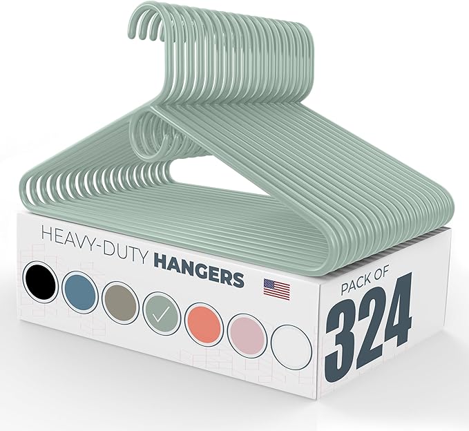 Neaties Heavy Duty Clothes Hangers 100+ Pack – Made in The USA – 8lb Capacity by NeatiesHangers