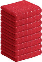 Homaxy 100% Cotton Terry Kitchen Towels, Checkered Designed, Soft and Super by Homaxy