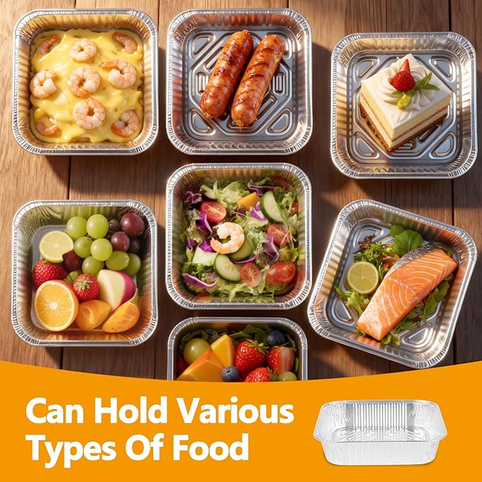 8x8 Thickened Aluminum Foil Pans, Food Prep, Steam Table, and Party Catering. - Image 7