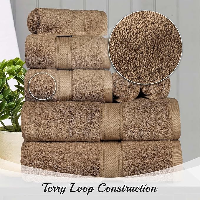 Superior Egyptian Cotton Pile 9 Piece Towel Set, Includes 3 Bath, 3 Hand - Image 7