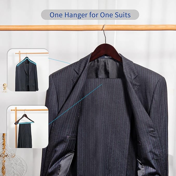 Nature Smile Luxury Mahogany Wooden Suit Hangers - Image 6