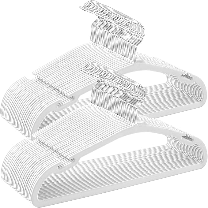 SONGMICS Velvet Hangers 50 Pack, Non-Slip Clothes Hangers, 17 x 8.3 Inches by SONGMICSbySONGMICSHOME