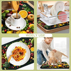Kitchen Mat Fruits Vegetables Dish Drying Mat 16"x24" Bsorbent Coffee Maker Mat - Image 7