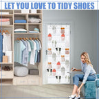 Windyun 40 Over the Door Shoe Organizer Large Breathable Mesh Pocket Clear - Image 4