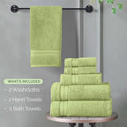 Elegant Comfort Luxury 6-Piece Towel Set, Premium Soft 100% Turkish Cotton - Image 4