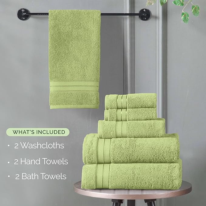 Elegant Comfort Luxury 6-Piece Towel Set, Premium Soft 100% Turkish Cotton - Image 4