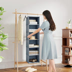 Hanging Closet Organizer and Storage 6-Shelf, Easy Mount Foldable Hanging - Image 2