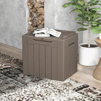 Patiowell 30 Gallon Resin Deck Box, Outdoor Storage Box for Patio Furniture, Deliveries, Pool Supplies,Waterproof and Lockable, Brown - Image 7