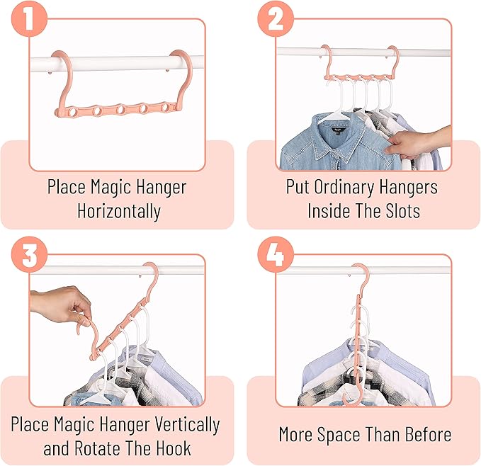 Mr. Pen- Space Saving Hangers, 8 Pack, Boho Colors, Magic Hangers - Image 5