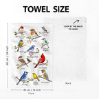 Birds on Branch Kitchen Towels Decorative Set of 4, Absorbent Cardinal - Image 2