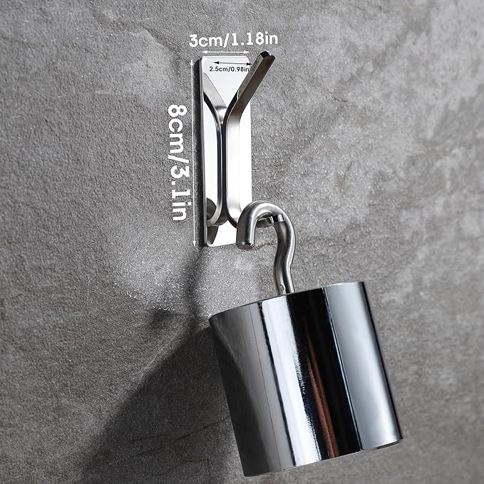 YIGII Adhesive Hooks -4 Packs Wall Hooks - Image 3