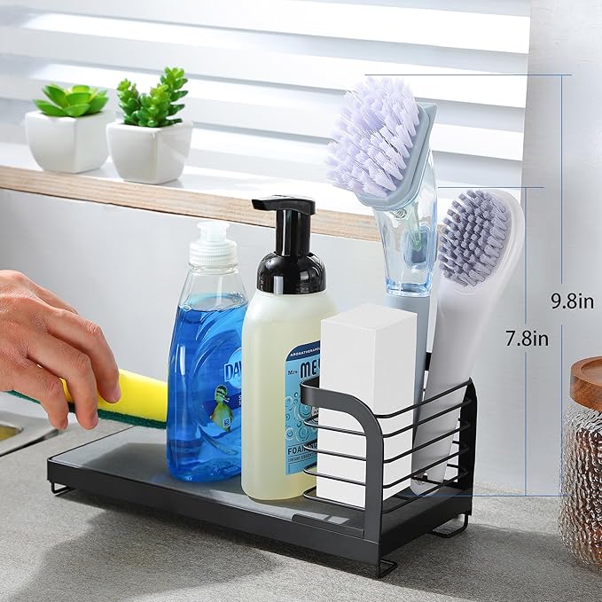 Wipe-Free Sink Organizer with Drying Stone, Instant Dry Sink Caddy Organizers - Image 6
