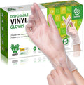 Disposable Vinyl Gloves, Food Safe, Latex-Free Powder-Free Clear Plastic Gloves by SWIFTLITE