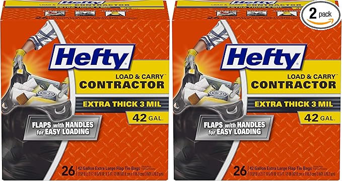 Hefty Heavy Duty Trash Bags, Large | 42 Gallon | by Hefty