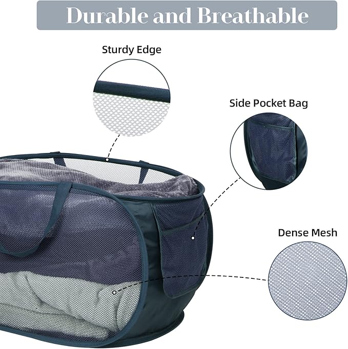 4 Pack Collapsible Laundry Baskets, Foldable Laundry Basket - Image 5