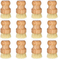 12 Packs Bamboo Scrub Brush for Dishes, Wooden Dish Scrubber Brushes by Unknown