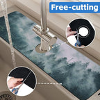 Foggy Forest Dish Drying Mat for Kitchen Sink Splash Guard Behind Faucet Sink - Image 7