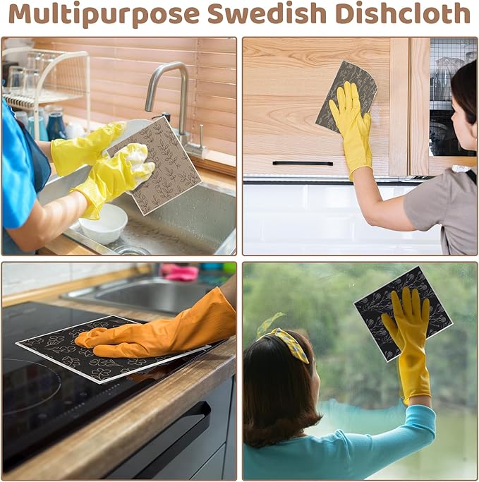 6 Pack Swedish Dishcloths for Kitchen, Swedish Rags Dish Towels - Image 7