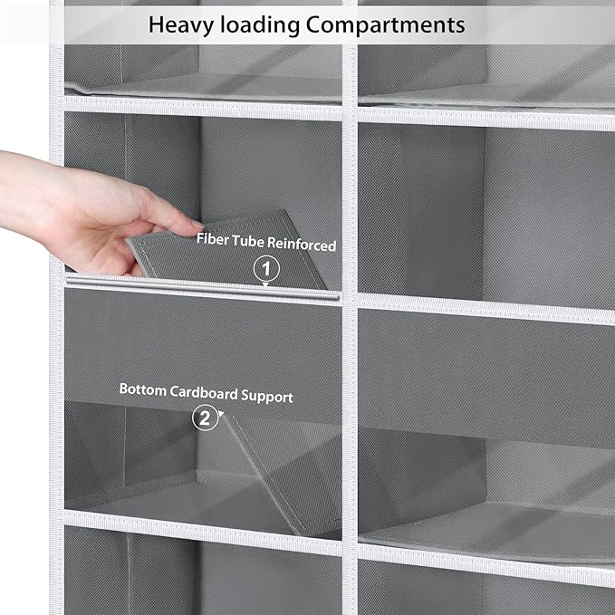 Univivi 6-Shelf Over Door Hanging Organizer Fabric Door Organizer - Image 5