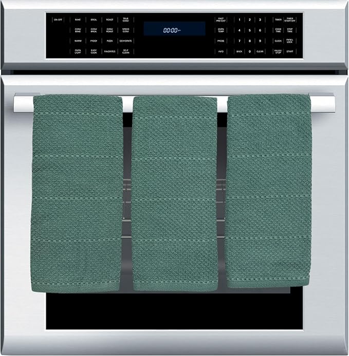 Serafina Home Dark Emerald Green Kitchen Hand Dish Towels: Oversized 28" x 18" - Image 6