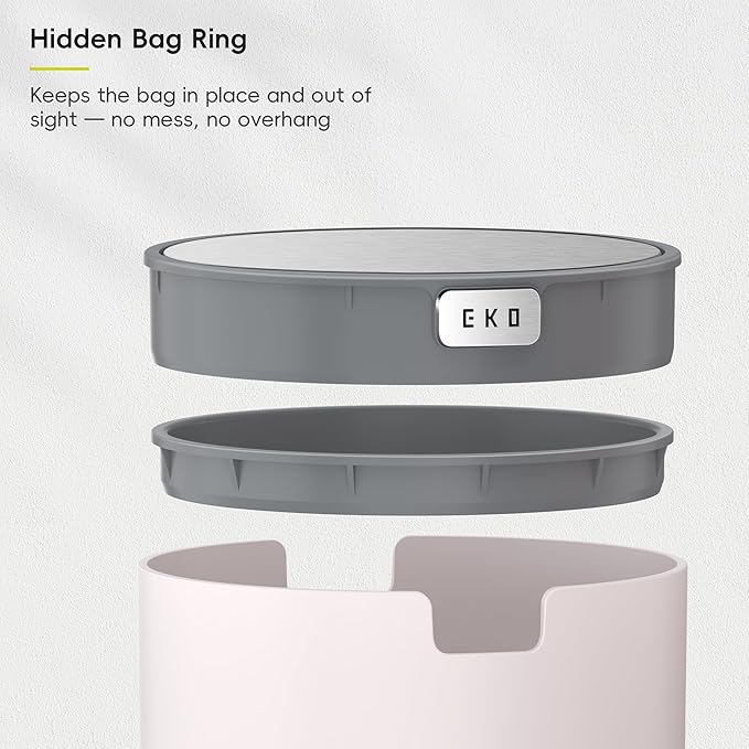 EKO Fandy 0.58 Gal/2.2L Mini Trash Can - Image 7