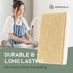 Greenzla Kitchen Sponges, Odor Free Plant-Based Dish Sponges, Non-Scratch Sisal - Image 5