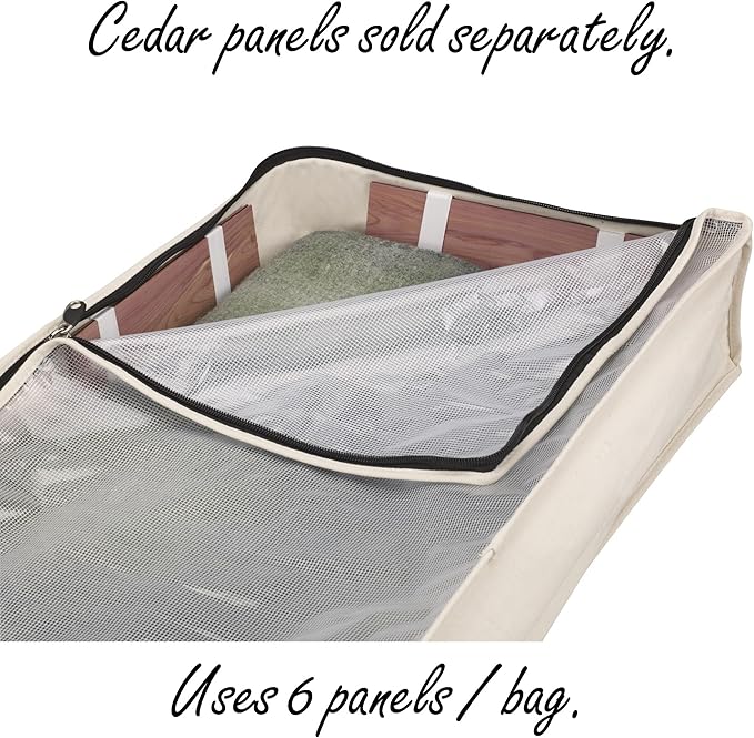 Household Essentials Cedarline Under Bed Storage Bag, Heavy-Duty Cotton Canvas - Image 9