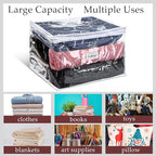 Hoolerry 6 Pieces Sweater Storage Bags Plastic Clear PVC Clothes Storage Bags - Image 7