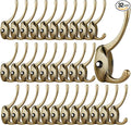 IBosins 32 Pack Antique Brass Coat Hooks Wall Mounted by IBosins