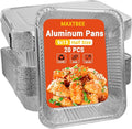 Aluminum Pans Foil Pans with Lids, 20 Pack 9x13 Disposable Trays Half Size by Unknown