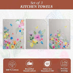 Maison d' Hermine Kitchen Towels Set of 3 100% Cotton 27.50" x 20" Reusable - Image 2