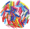 KIMOBER 100PCS Wooden Clothespins, Mixed Colored Craft Peg Pins Clips by KIMOBER