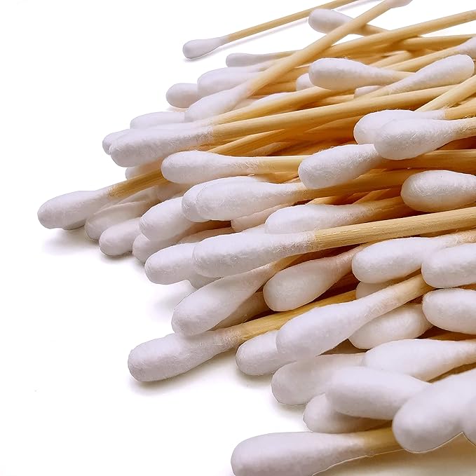 900pcs Bamboo Cotton Swabs, Biodegradable Wooden Cotton Buds - Image 4