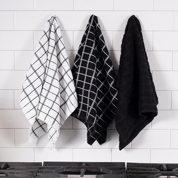 Ritz Premium 100% Cotton Terry Check Kitchen Dish Towels - Image 5