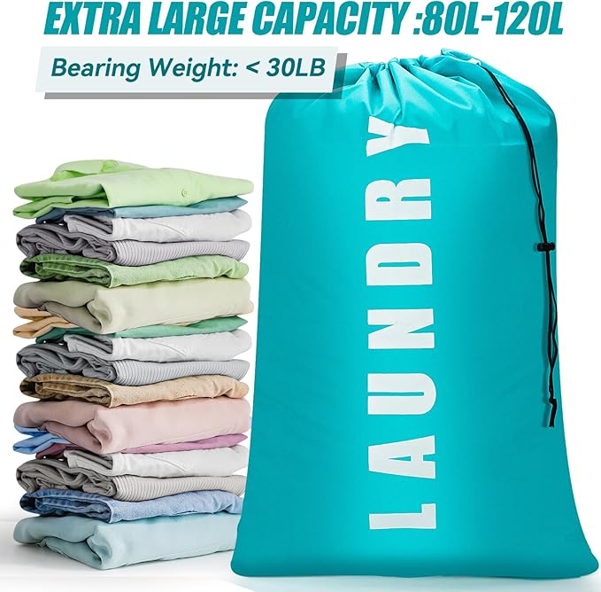Laundry Bag, 2 Pack Travel Laundry Bags - Image 4