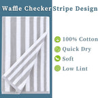 Gray and White Towels, 4 Hand 16"x27", 2 Bath 28"x52" - Image 2