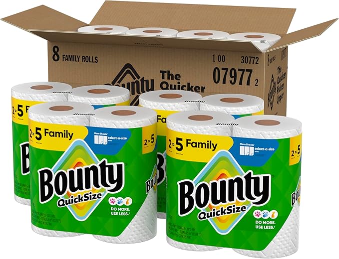 Bounty Quick Size Paper Towels, 8 Family Rolls - Image 10