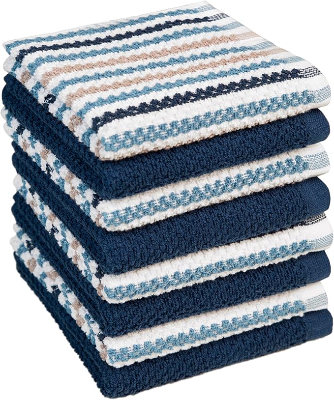 Bumble Premium Dish Cloths Towel 12"x12" | 100% Natural Ring Spun Cotton Tea by BumbleTowels
