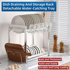 Dish Drying Rack, Double Layered countertop Kitchen Organizer - Image 6