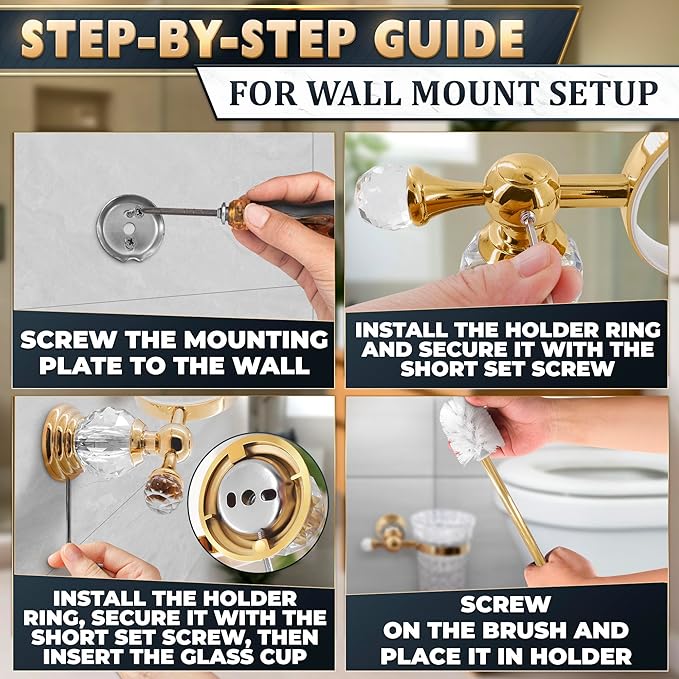 Gold Stainless Steel Toilet Brush - Image 7