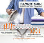 Ironing Board Cover and Pad 15"x54" Extra Thick Natural Cotton, Scorch and - Image 6