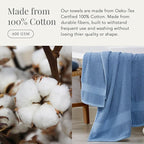 NY Loft 100% Cotton Bath Towel 4 Pack | Super Soft & Absorbent Quick-Dry Bath - Image 4