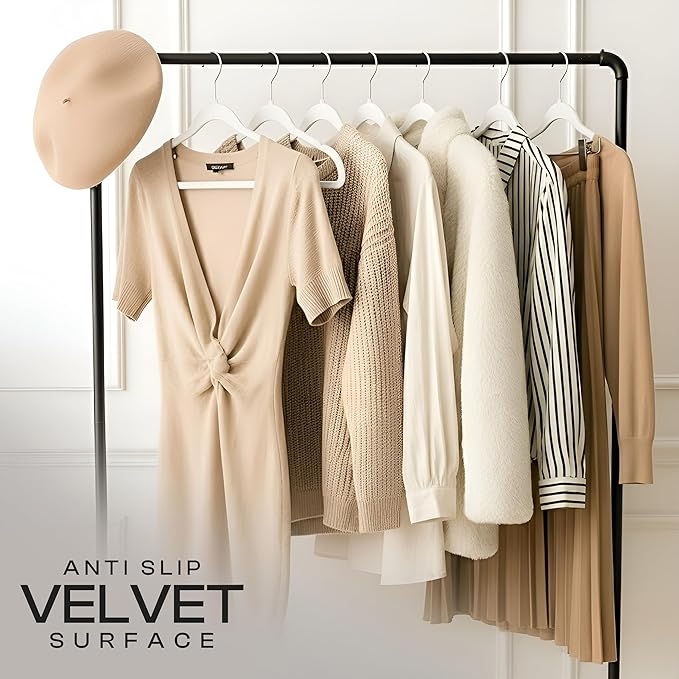 Utopia Home Velvet Hangers 50 Pack – Luxury Non-Slip Slim Pant & Coat Hangers - Image 4