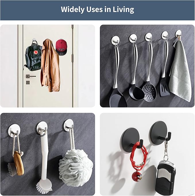 Adhesive Hooks Heavy Duty Waterproof in Shower Hooks - Image 4