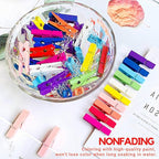 Mini Clothes Pins for Photo, Small Colored Clothespins 100 Pack Wooden Rainbow - Image 7