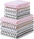 Homaxy Kitchen Towels and Dishcloths Set, 16 x 25 and 12 x 12 Inches, Super by Homaxy